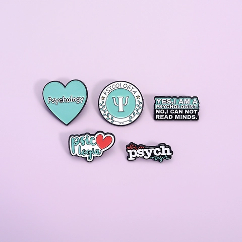 Creative Psychology Theme Enamel Pin Enamel Brooch Psychology Major Gift For Students Mental Health Awareness Badge Alloy Pin