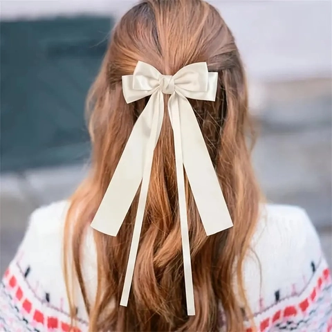 Satijnen Strik Haarclip Met Lange Linten Elegante Haarspeld In Franse Stijl Voor Dames En Meisjes