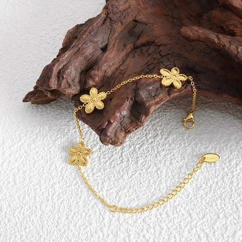 Titanstahl Vergoldete Blumen Halskette Und Armband Schmuck Süßes Gänseblümchen Motiv Eleganter Koreanischer Stil Accessoires Für Damen