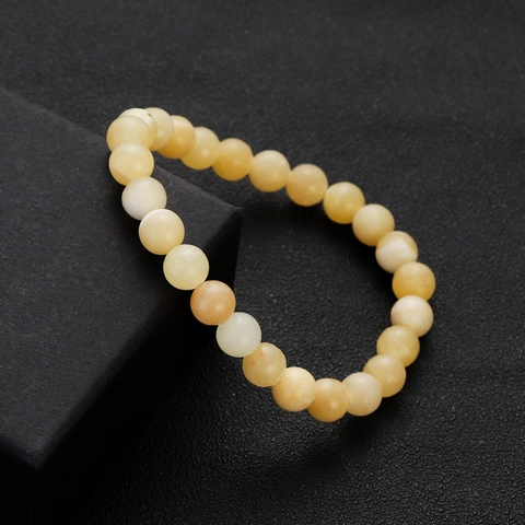 Naturstein Perlenarmband Für Damen Herren 8mm Runde Achat Jade Chalcedon Perlen Elastisches Armband Vintage Schmuck Geschenk