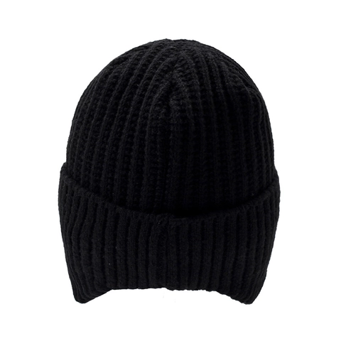 Gorro De Punto De Invierno Con Protección Para Los Oídos Forro Polar Grueso Cálido Resistente Al Viento Parche De Copo De Nieve