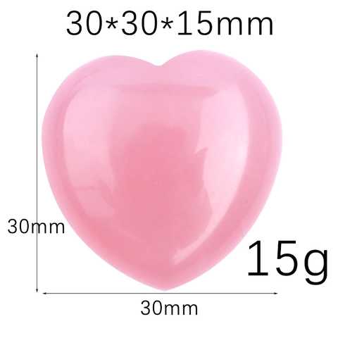 Natural Crystal Quartz Heart Ornament Polished Gemstone Healing Pocket Stone Love Carving Figurine Table Home Office Desk Decoration