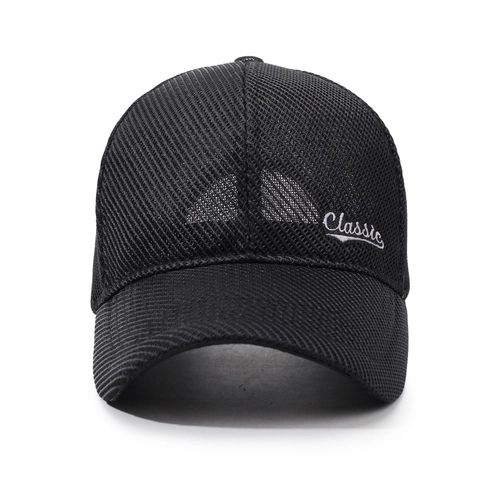 Mesh Baseball Cap Breathable Quick Dry Polyester Sun Hat Adjustable Outdoor Fishing Cap Classic Embroidery For Men Women