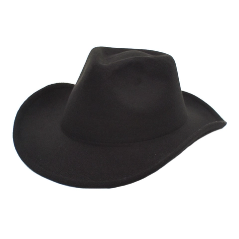 Cappello Da Cowboy Western Vintage Feltro Di Lana Tesa Larga Fedora Tinta Unita Allaperto Viaggio Stile Classico Uomini Donne
