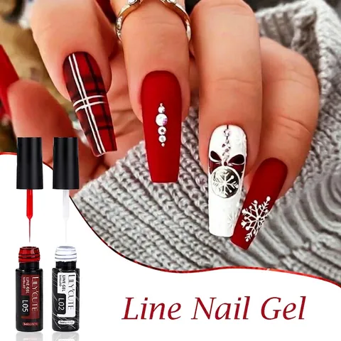 Gel Liner Para Uñas Pintura Arte Esmalte UV LED Curado Soak Off DIY Dibujo Esmalte Para Manicura Profesional Línea Francesa