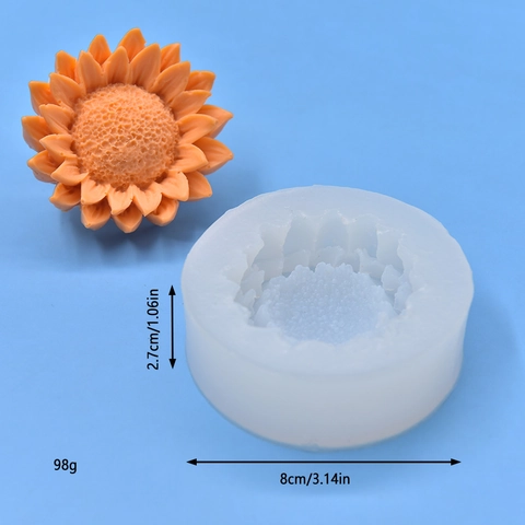 Sunflower Shape Silicone Mold For Cake Baking Chocolate Candy Soap Candle Resin DIY Craft Handmade Flower