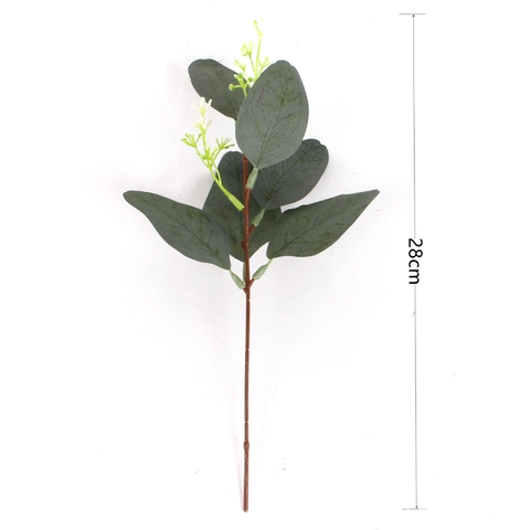 Artificial Eucalyptus Leaves Branches Faux Greenery Plastic Money Leaves For DIY Wedding Floral Arrangement Home Office Decor