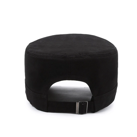 Casquette Cadet Homme Sommet Plat Chapeau Militaire Coton Toile Réglable Tactique Extérieur Solaire Décontracté Rétro