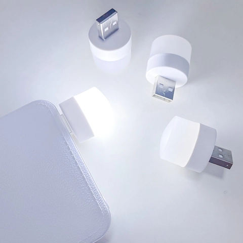 Mini Veilleuse LED USB Portable Plastique Lampe Protection Oculaire Chambre Bureau Plug And Play Éclairage Doux