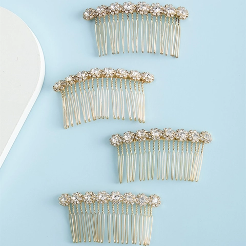 Pettine Per Capelli Da Sposa Con Fiori In Lega E Strass Elegante Cristallo Accessorio Per Matrimonio Donna
