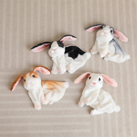 Rivestimento Giocattolo Di Peluche Coniglio Ariete Realistico Tessuto Morbido Forma Animale Carina Decorazione Casa