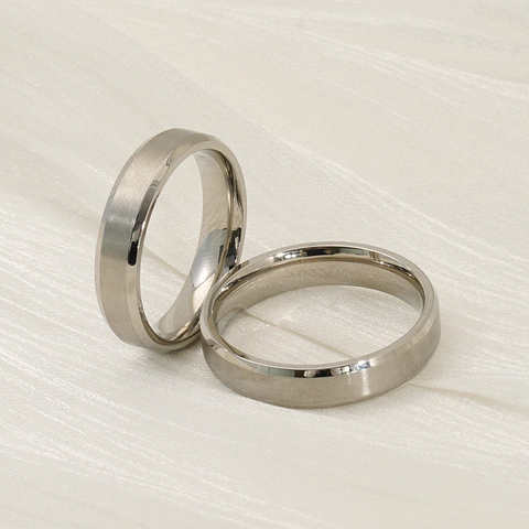 Minimalist Band Ring Stainless Steel Polished Brushed Finish Fashion Jewelry For Men Women Unisex Commute