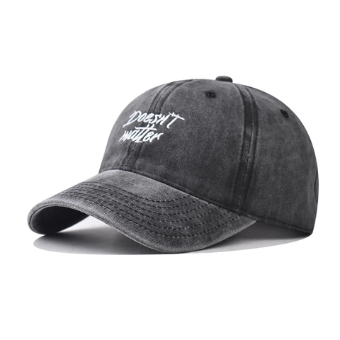 Washed Baumwolle Baseballkappe Distressed Vintage Retro Buchstaben Bestickt Verstellbarer Sonnenhut Für Herren Damen Lässiger Dad Hat