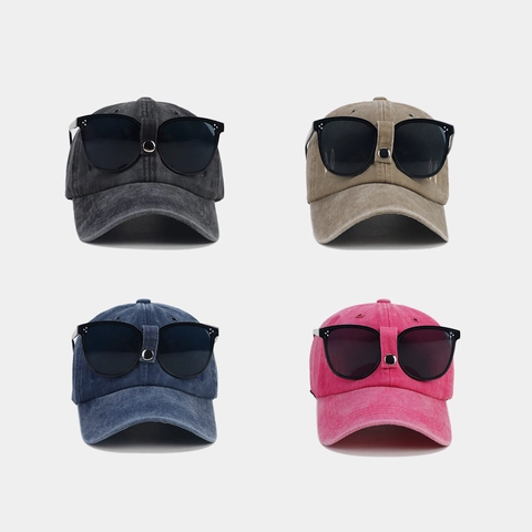 Cappello Da Baseball Pilota Retrò Con Occhiali Da Sole Cotone Lavato Distressed Streetwear Cappello Per Uomini Donne