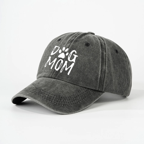 Berretto Da Baseball In Cotone Lavato Dog Mom Impronta Di Zampa Vintage Regolabile Protezione Solare Cappello Outdoor Donna Uomo