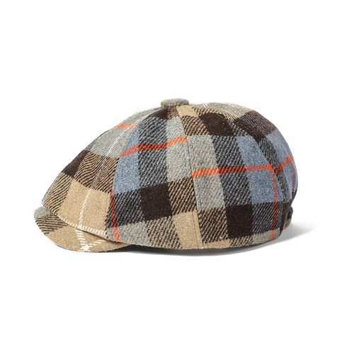 Casquette De Vendeur De Journaux Rétro À Carreaux Pour Homme Style Britannique Épaisse Motif À Grille