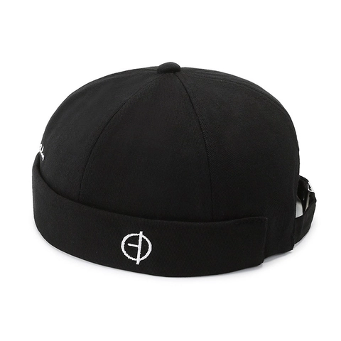 Docker Hat Brimless Cap Cotton Adjustable Miki Hat Retro Hip Hop Streetwear For Men Women Embroidery Sailor Cap