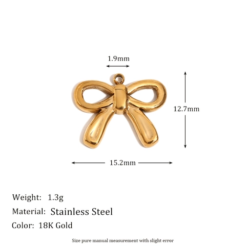 Stainless Steel 18K Gold Plated Pendants Enamel Shell Butterfly Heart Bee Star Charms For DIY Jewelry Making