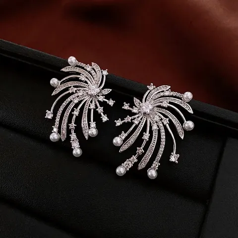 Zirkon Künstliche Perlen Ohrstecker Mit 925 Sterling Silber Ohrstift Für Frauen Stern Schleife Schmetterling Herz Schmuck