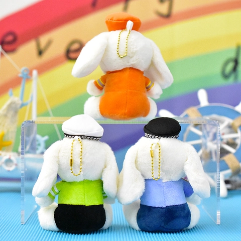 Plüsch Hase Schlüsselanhänger Polizei Feuerwehr Uniform Kuscheltier Spielzeug Bunny Anhänger Tasche Charme Weiche Puppe Ornament Geschenk