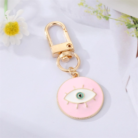 Evil Eye Schlüsselanhänger Legierung Strass Emaille Nazar Tasche Anhänger Schmuck Zubehör Für Handtaschen