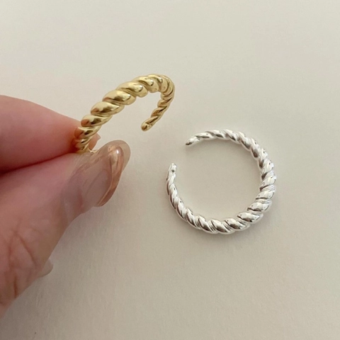 925 Sterling Silver Open Ring Twisted Rope Design Knot Adjustable Vintage Minimalist Fashion Jewelry For Women