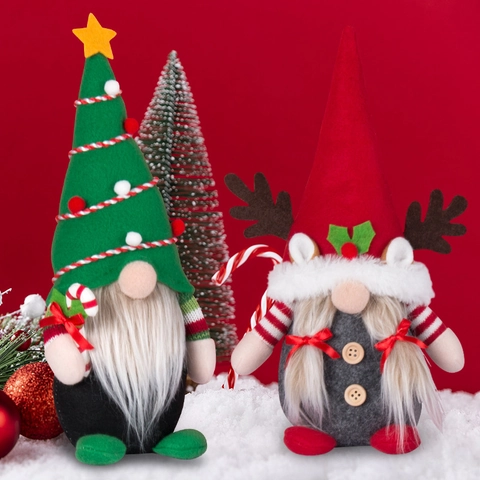 Gnomos De Navidad Rudolph Peluche Astas De Reno Estrella Adorno De Escritorio Figura Tomte Nórdico Decoración Festiva Regalo