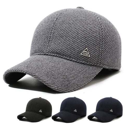 Cappello Da Baseball Invernale Paraorecchie Caldo Foderato In Pile Antivento Cotone Termico Cappello Sportivo All'aperto Per Uomo