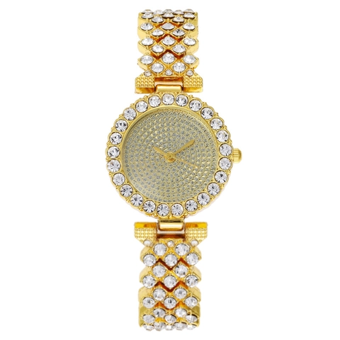 Luxus Damen Strass Quarzuhr Full Star Zifferblatt Metallkette Armband Schmuck Armbanduhr Elegante Mode Kleid Uhr Für Party