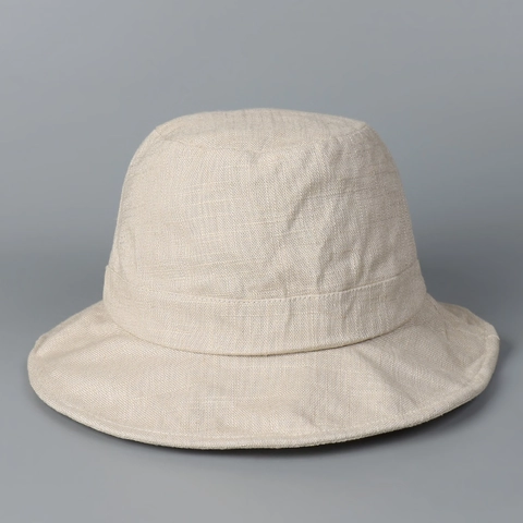 Chapeau Bob Coton Lin Respirant Protection Solaire Pliable Été Minimaliste Casquette De Voyage Pour Hommes Femmes