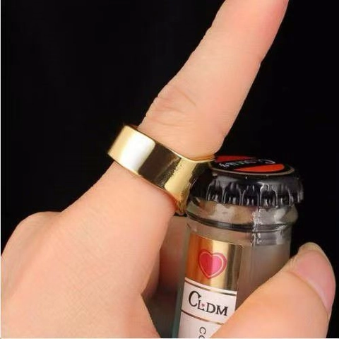 Flaschenöffner Ring Edelstahl Kreativer Finger Bieröffner Schmuck Für Männer Unisex Punk Stil