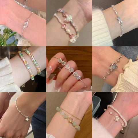 Bracciale In Rame Da Donna Cuore Fiocco Forma Di Pianeta Saturno Catena Regolabile Gioielli Con Zirconi Colorati Stile Dolce