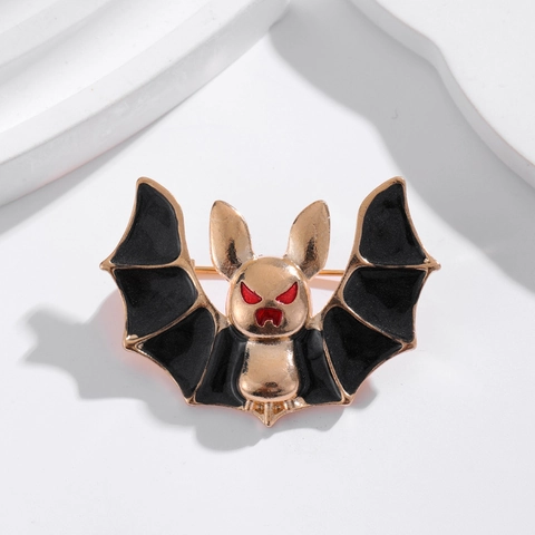 Vintage Gothic Halloween Fledermaus Brosche Pin Für Damen Herren Unisex Zinklegierung Emaille Tier Anstecknadel Für Revers Halloween Party Deko Schmuck Geschenk