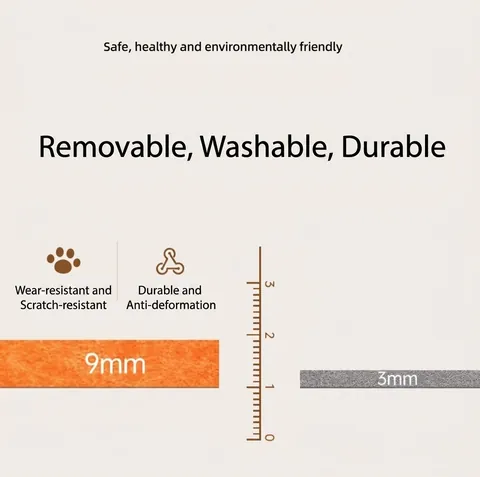 L-Shaped Cat Scratcher Vertical Wall Mounted Felt Board Wear Resistant Protective Furniture With Plush Ball Hanging Toy