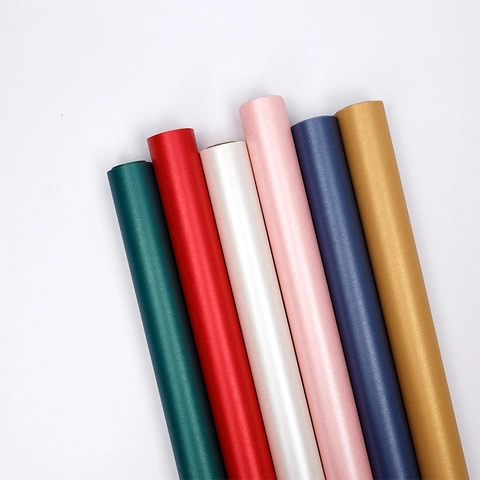 Elegant Gift Wrapping Paper Pearlescent Matte Finish Kraft Paper For Birthday Wedding Valentine Day Party Supplies Solid Color