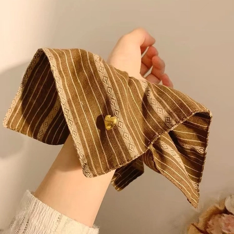 Scrunchies In Tessuto Geometrico A Righe E Cerchietti Larghi Accessori Per Capelli Retro Fatti A Mano Per Donna Con Ciondolo A Cuore