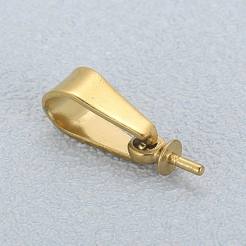 Conector De Cierre De Colgante De Acero Inoxidable Chapado En Oro De 18K Para Fabricación De Joyas DIY Collar