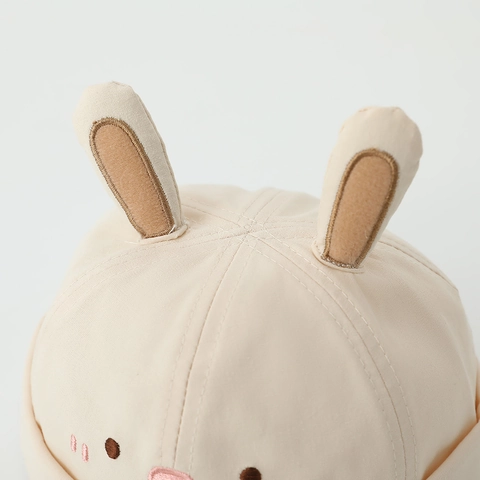 Baby Toddler Cartoon Animal Brimless Docker Hat Cotton Embroidery Panda Rabbit Bear Charming Ears Soft Comfortable Cap