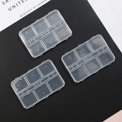 Organizzatore Di Immagazzinaggio A Scomparti Multipli In Plastica Trasparente Con Coperchi Numerati Per Gioielli Per Unghie