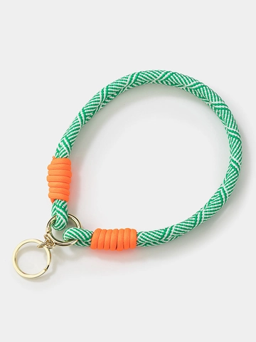 Gevlochten Touw Lanyard Polsband Kleurrijke Sleutelhanger Met Patroon Voor Telefoon Tas Sleutels Polyester Koord Metalen Clip