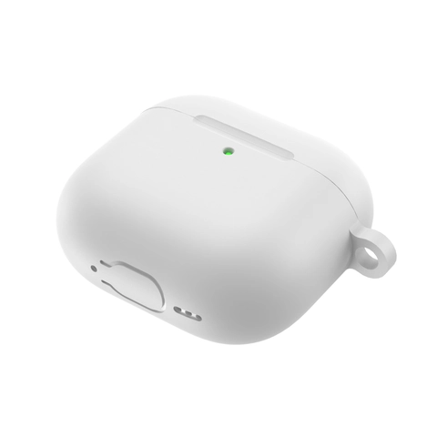 Siliconen Beschermhoes Voor AirPods 4 2024 Schokbestendige Koptelefoon Cover Met Metalen Karabijnhaak Matte Afwerking