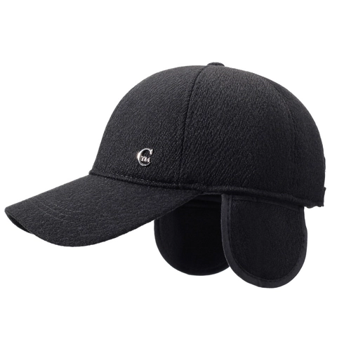Herren Winter Baseball Kappe Wollstoff Warm Ohrenklappen Winddicht Outdoor Lässig Verstellbar Modisch Hut