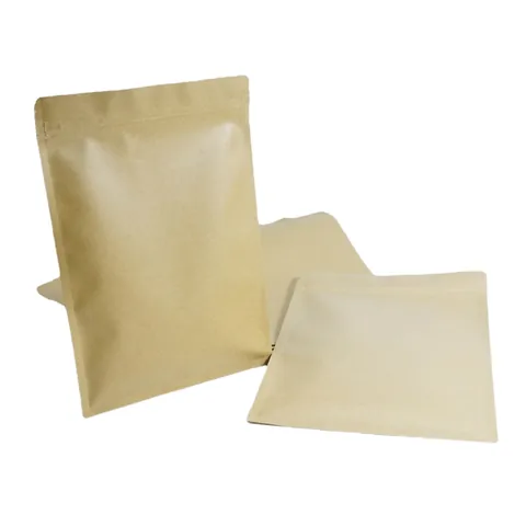 Sacchetti Di Imballaggio Richiudibili In Carta Kraft Con Rivestimento In Alluminio Borsa Con Cerniera Per Alimenti