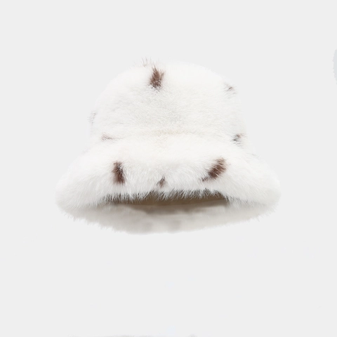 Vissershoed En Sjaal Van Namaakbont Met Luipaardprint Winter Warm Pluche Winddicht Mode Accessoires Voor Dames