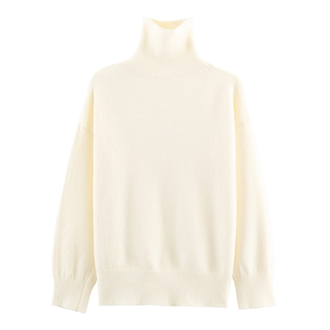 Women Knit Sweater Turtleneck Long Sleeve Solid Color Elegant Casual Ribbed Knit Pullover Drop Shoulder Tops