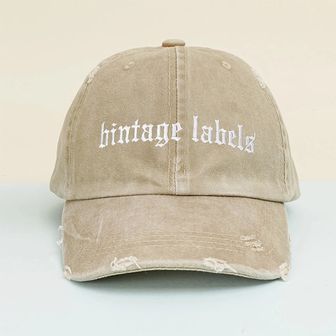 Cappello Da Baseball In Cotone Lavato Distressed Foro Coda Di Cavallo Ricamo Vintage Labels Cappello Sole Regolabile All Aperto