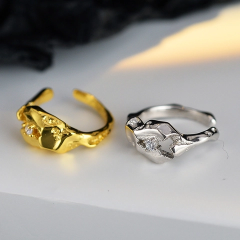 Ear Cuff In Argento Sterling S925 Per Donna Senza Buco Texture Fusa Zirconia Cubica Gioielli Minimalisti A Forma Di U