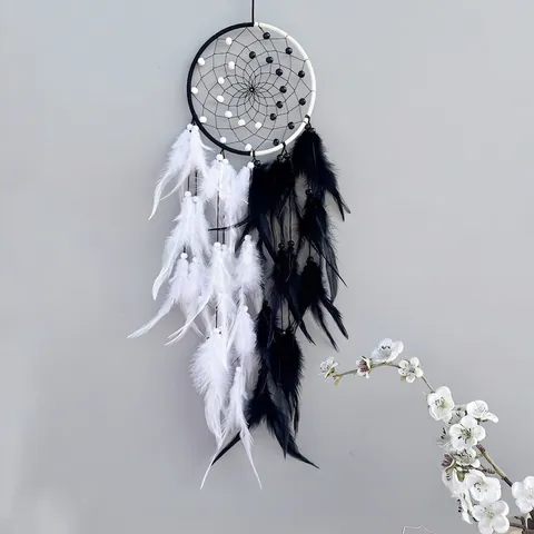 Handmade Dream Catcher Feather Iron Ring Wall Hanging Decor Bohemian Style For Bedroom Home Wall Decor Modern Gift