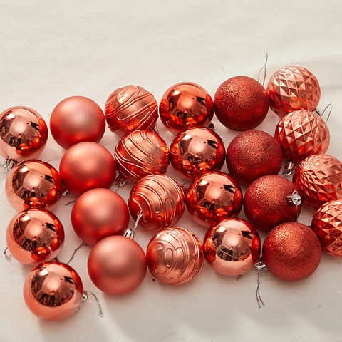 Palle Di Natale Dipinte Multi-Texture Plastica PVC Per Decorazione Casa Albero Di Natale Festivo Opaco Lucido Glitter