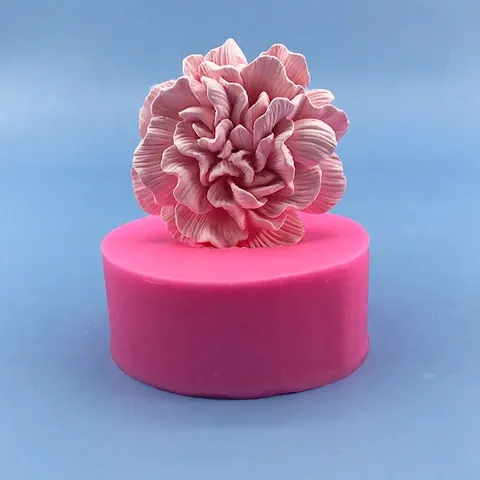 3D Blume Silikonform Für Pfingstrose Nelke Kerze Seife Harz Gips DIY Backen Kuchen Dekoration Fondant Form Rosa